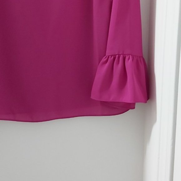 Blouse/Ellen Tracy/Women's Mock Tie Back Neck Blouse /New with tags - $20 - Picture 3 of 5